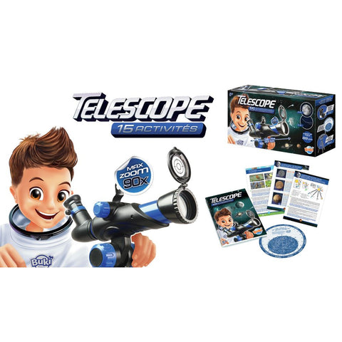 Buki France Telescope with Optical Glass & 15 Activities