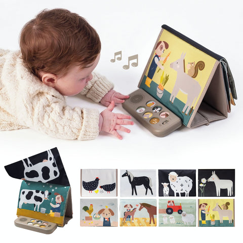 Taf Toys Farm Musical Tummy Time Book