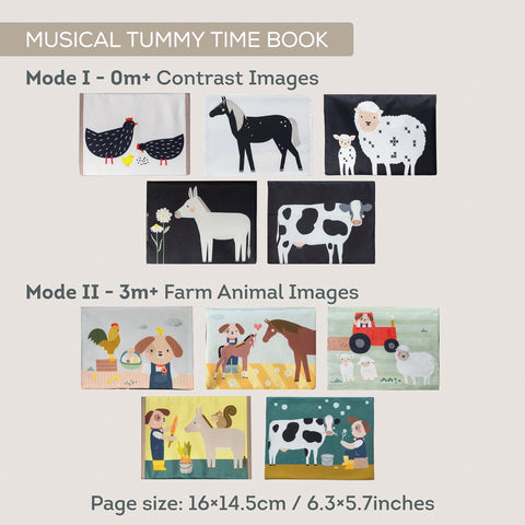 Taf Toys Farm Musical Tummy Time Book