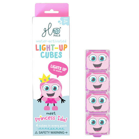Glo Pals Light up Sensory Cubes - 4 Pack