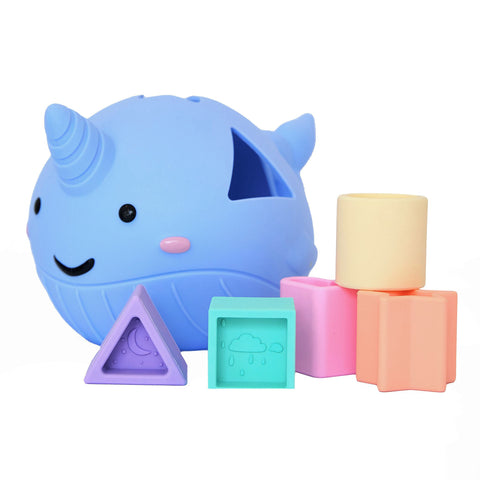 Jellystone Designs - Narwhal Shape Sorter - Pastel