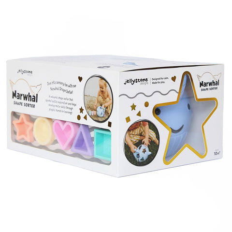 Jellystone Designs - Narwhal Shape Sorter - Pastel