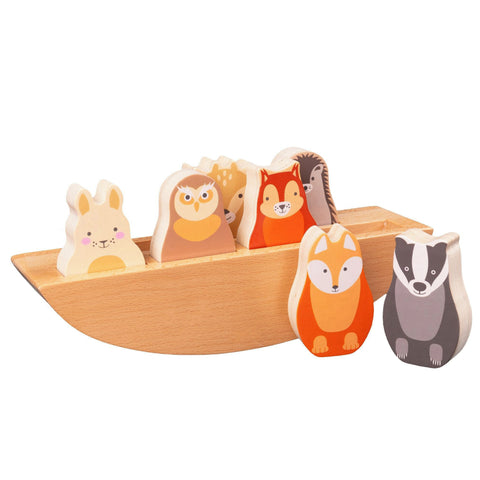 Rosa & Bo Rock-A-Boat Woodlies Woodland Friends - with 7 Woodlies