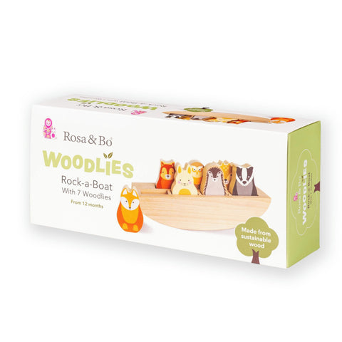 Rosa & Bo Rock-A-Boat Woodlies Woodland Friends - with 7 Woodlies