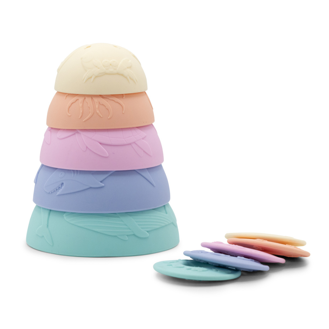 Jellystone Designs Ocean Stacking Cups – Halilit