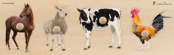 Doron Layeled Farm Animals Giant Peg Puzzle