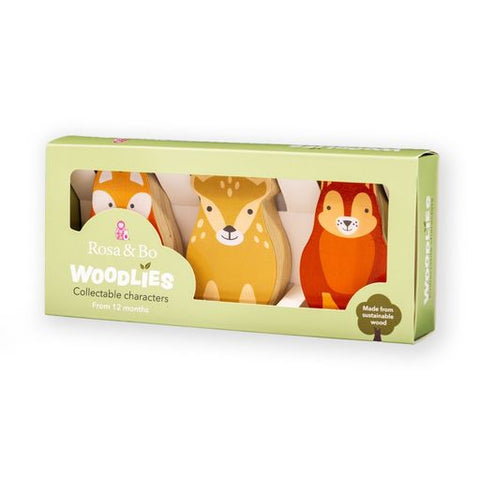 Rosa & Bo Collectable Woodlies Characters Fox Animal Set